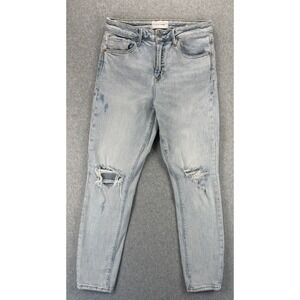 Dear John Olivia Skinny Jeans Size 30 Light Wash Distressed Stretch Spring Denim